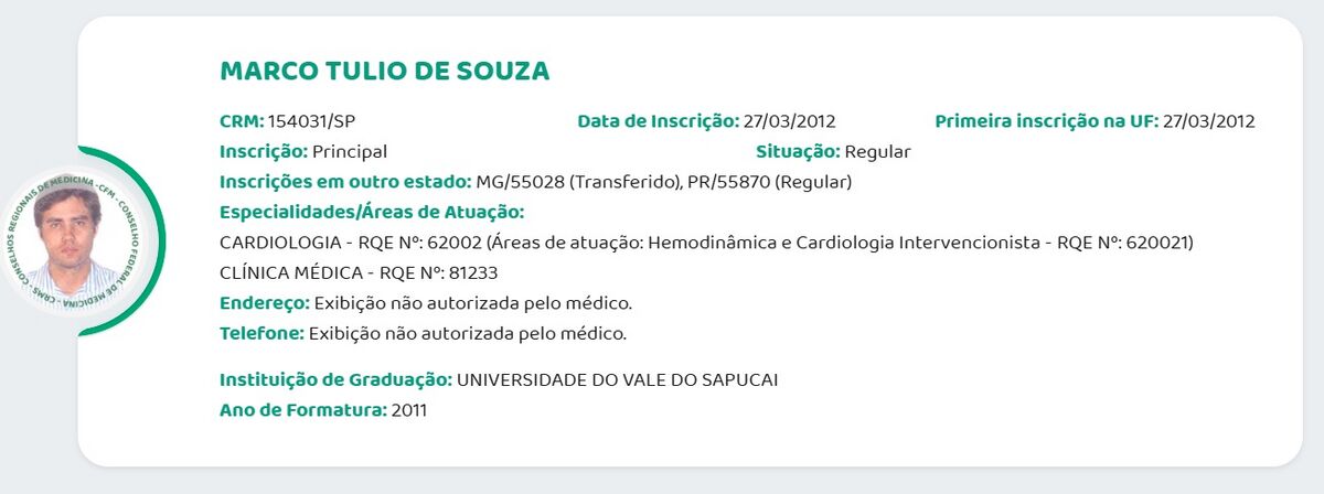 Dr. Marco Tulio Souza#Atendimento